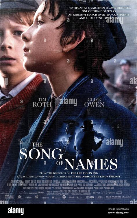 The Song of Names Poster