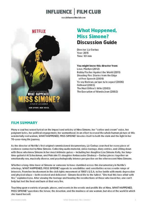 What Happened, Miss Simone? Poster